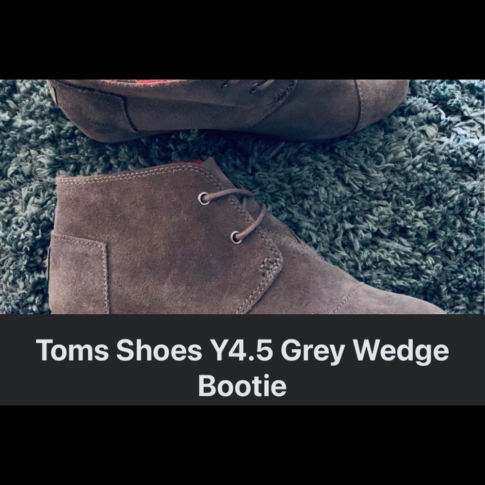 Toms Grey Wedge Bootie